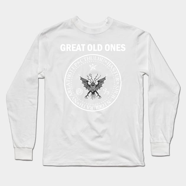 Seal of the Great Old Ones - White Long Sleeve T-Shirt by azhmodai